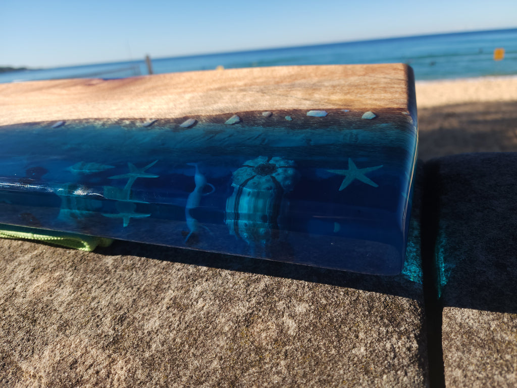 Fluorescent  serving board with opals