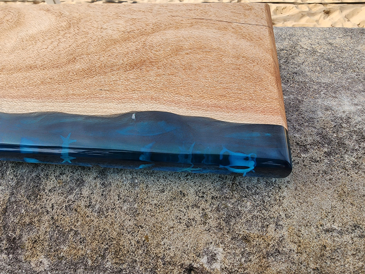 Fluorescent  serving board with opals