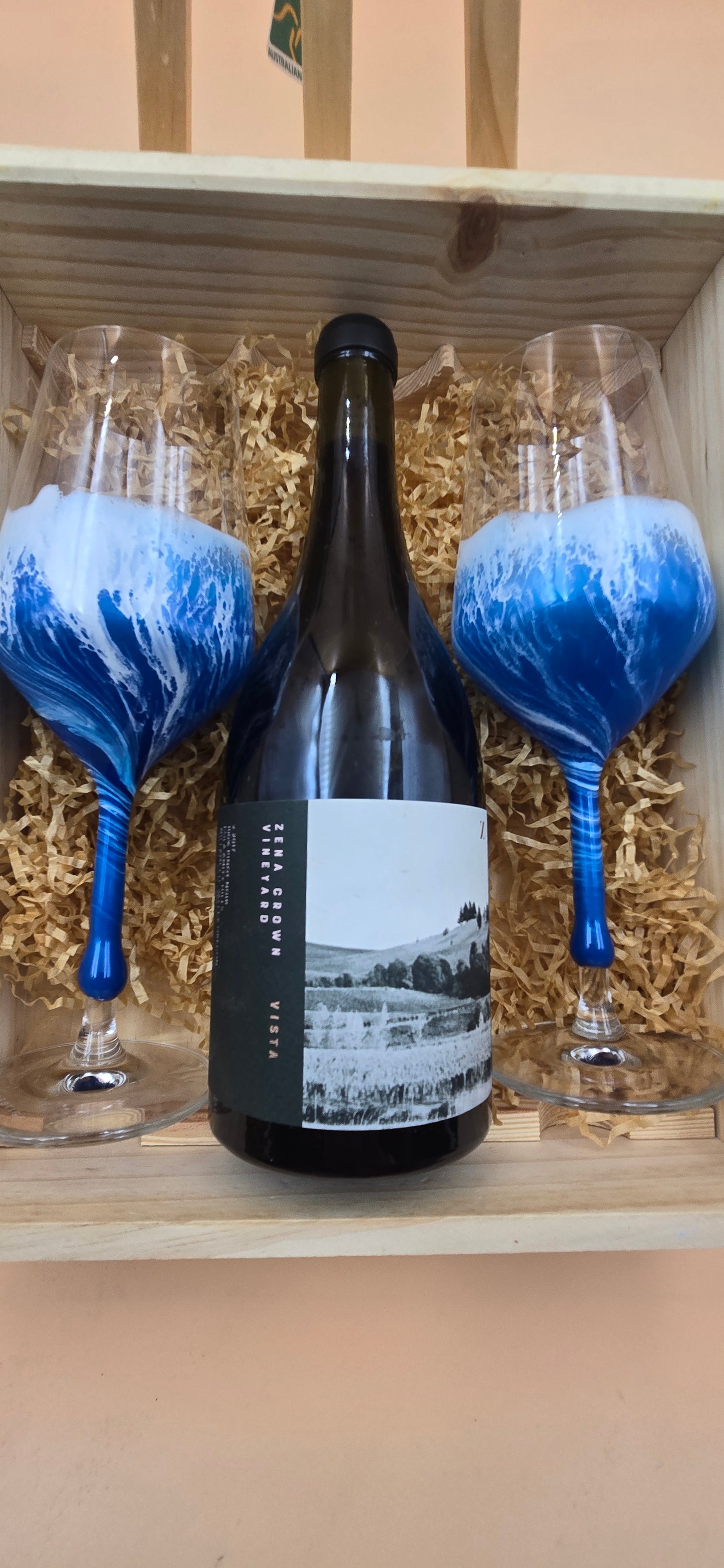 Crystal Red wine glasses.