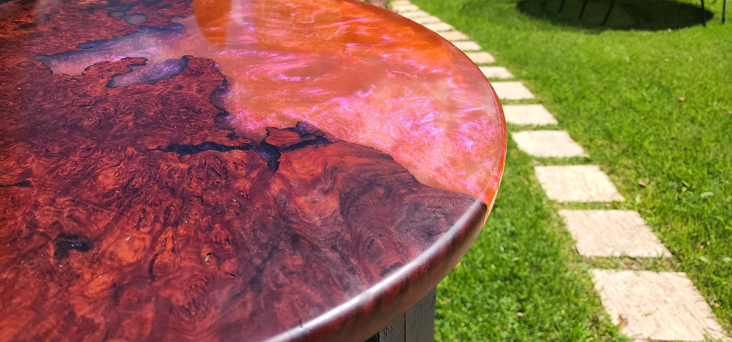 Jarrah burl coffee table