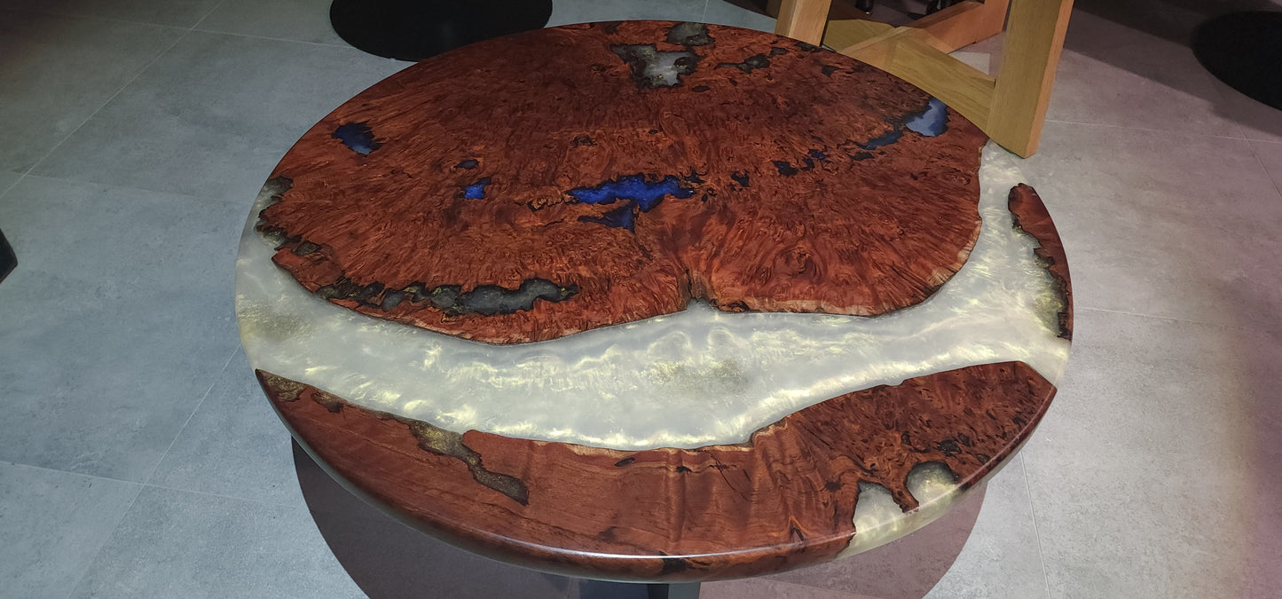 Jarrah hardwood burl coffee table