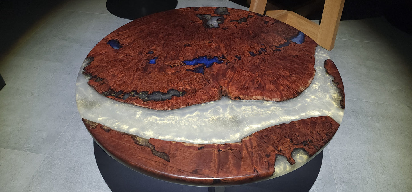 Jarrah hardwood burl coffee table