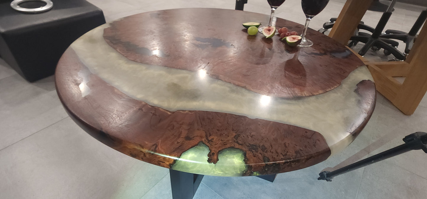 Jarrah hardwood burl coffee table