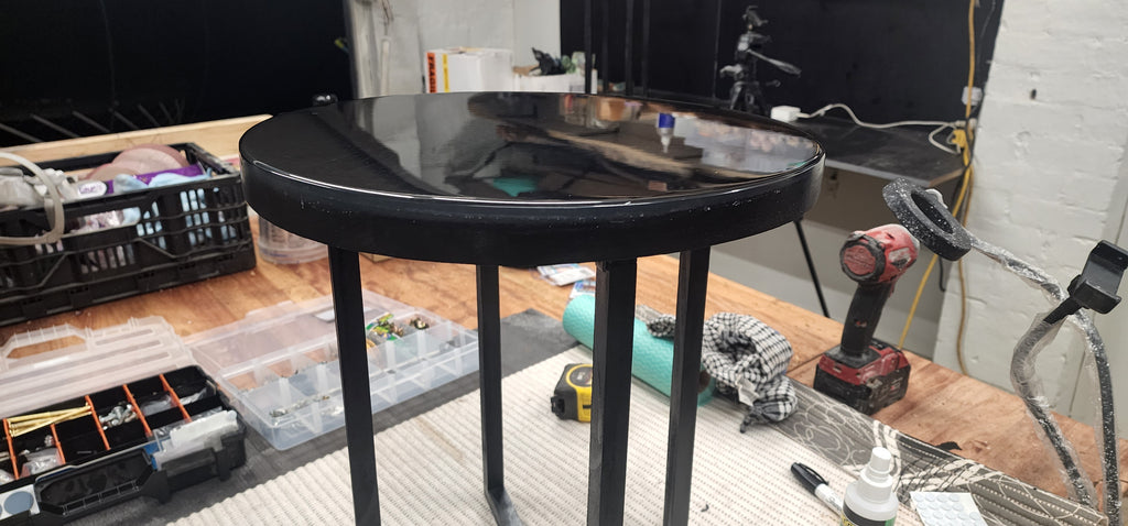 Fire + Epoxy resin river table