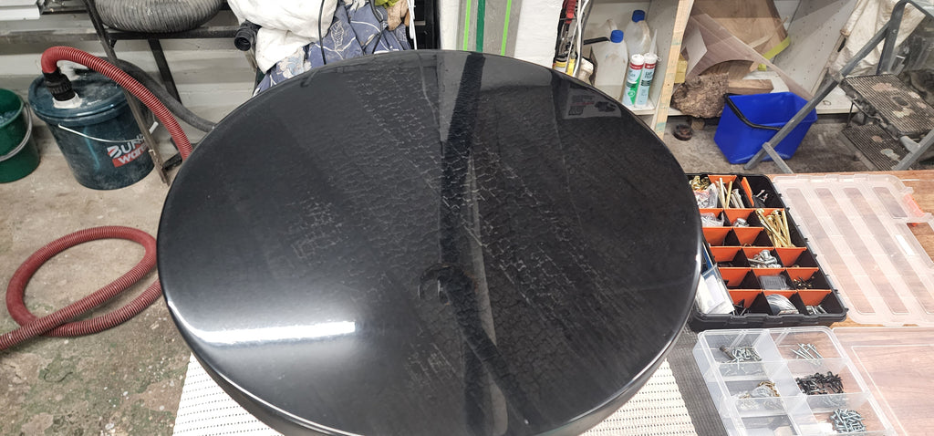 Fire + Epoxy resin river table