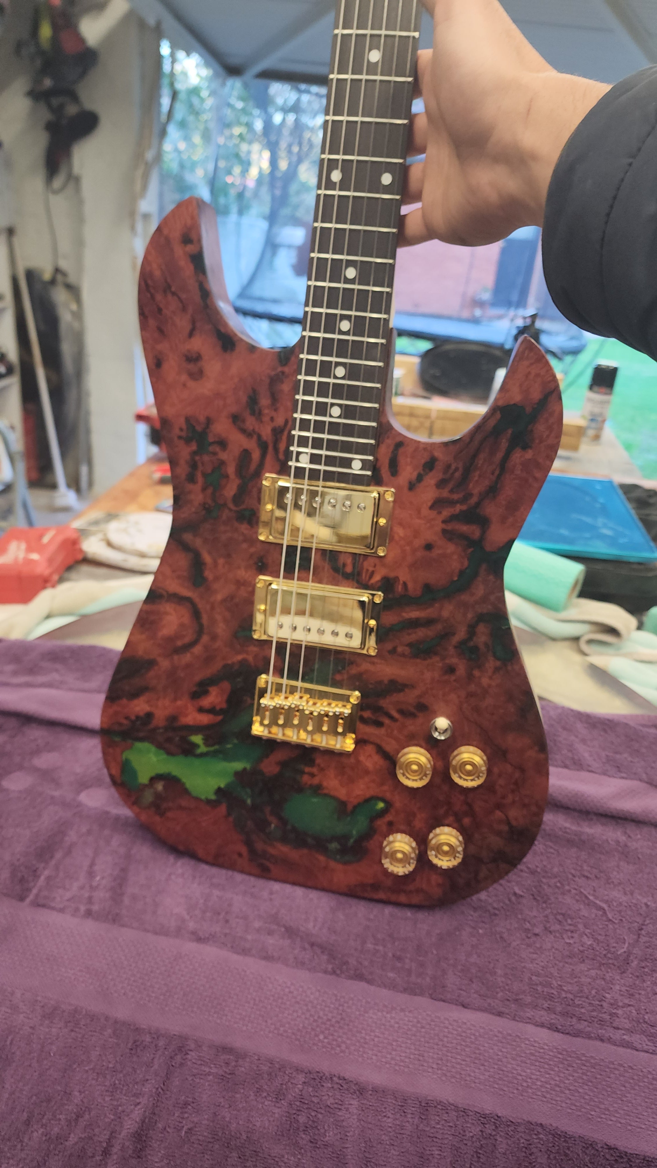 Epoxy resin deals guitar body