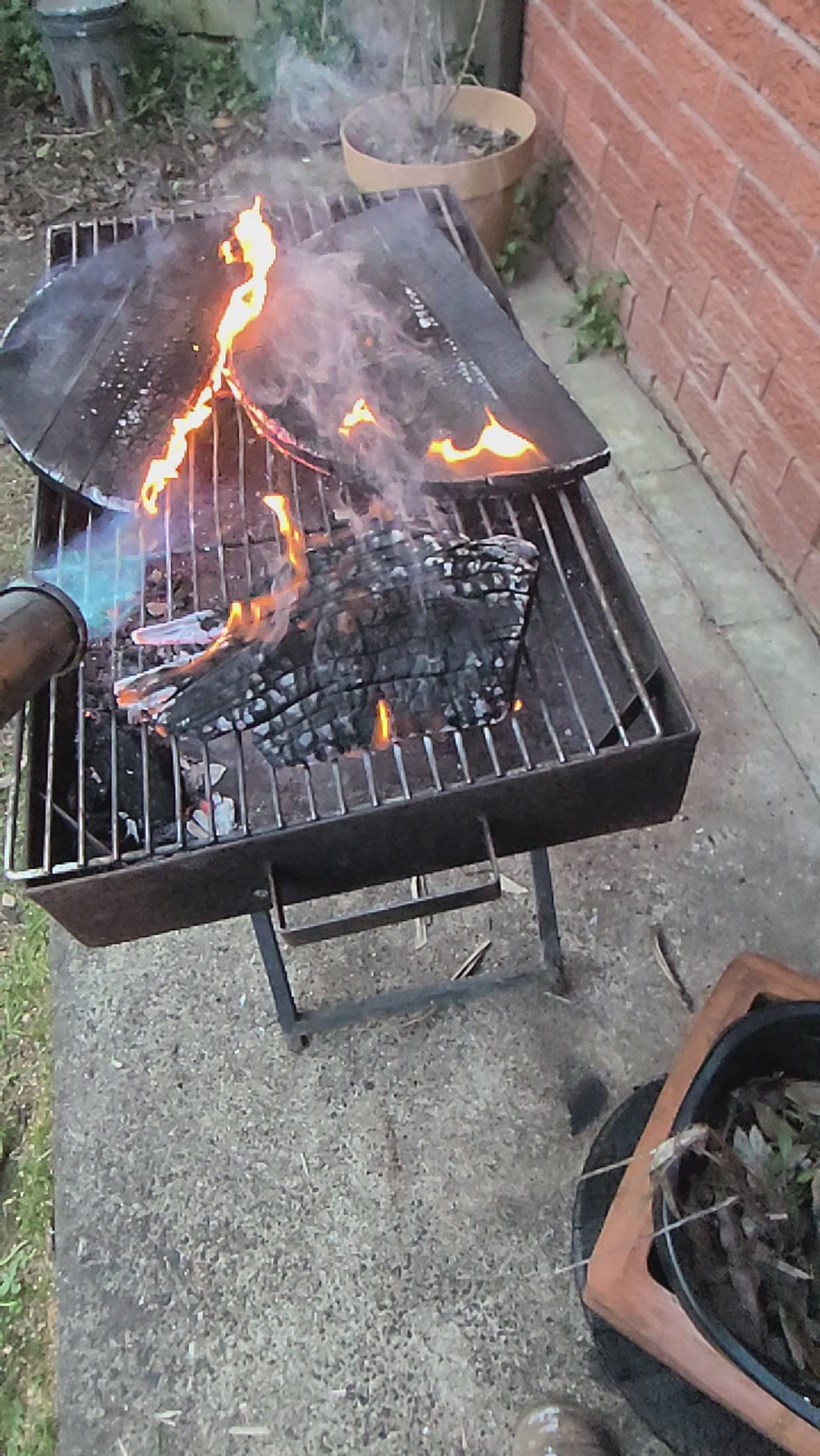 Fire + Epoxy resin river table
